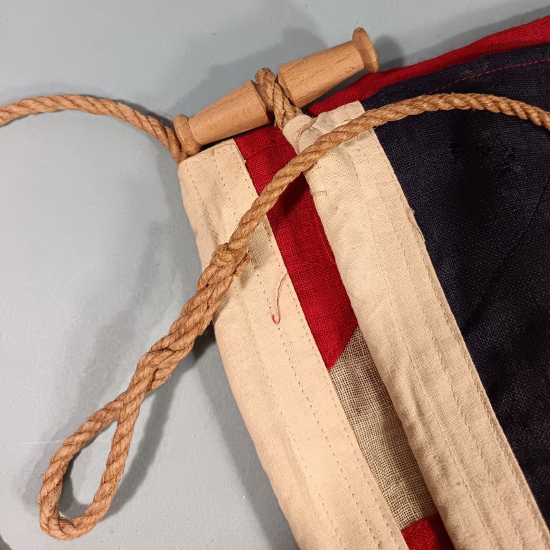 U.S.A. DRAPEAU US FABRICATION EN LIN POUR LA MARINE ANNEES 1930 1940 50 ETOILES COUSUES 100 X 150 cm